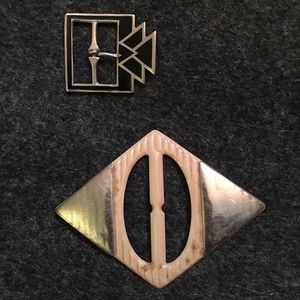 Pair of Art Deco Vintage Buckles